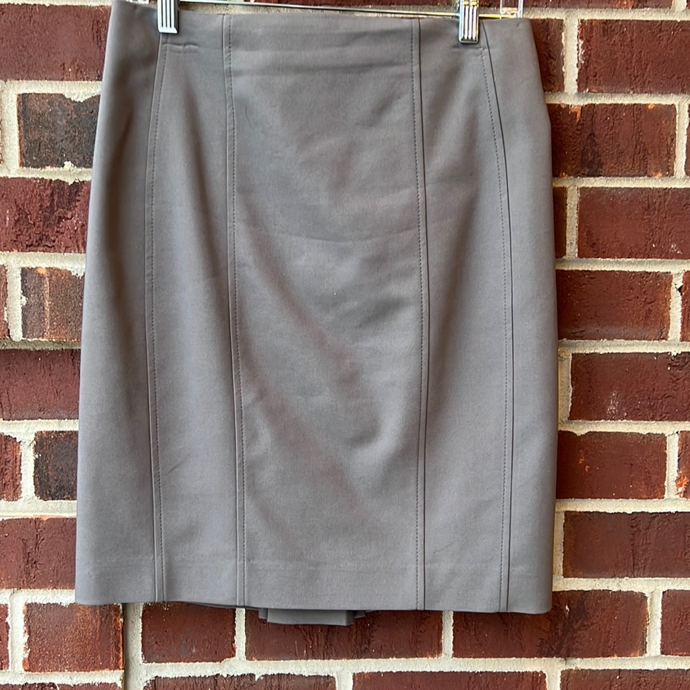 Express lined hidden back zipper gray back kick slit